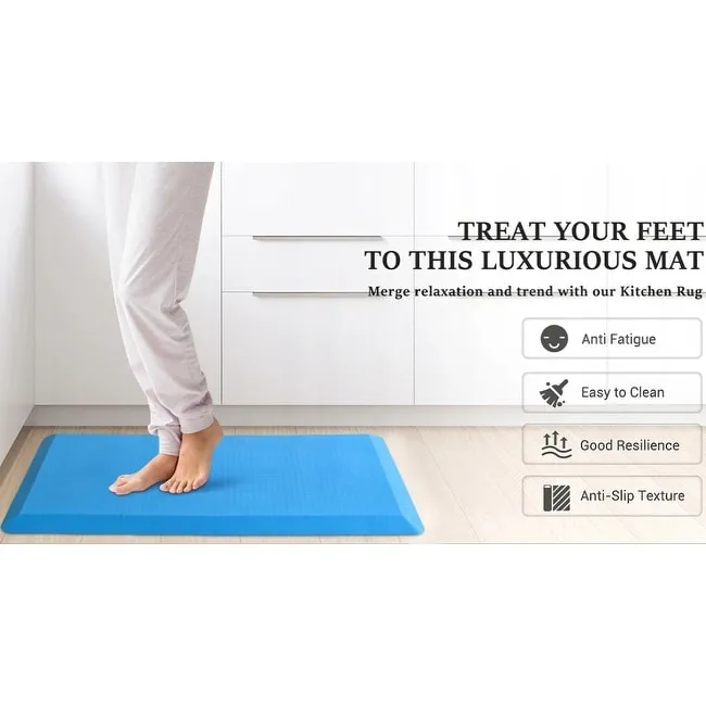 Anti Fatigue Cushioned Mats for Kitchen Bathroom. Comfort Mat for Home Office