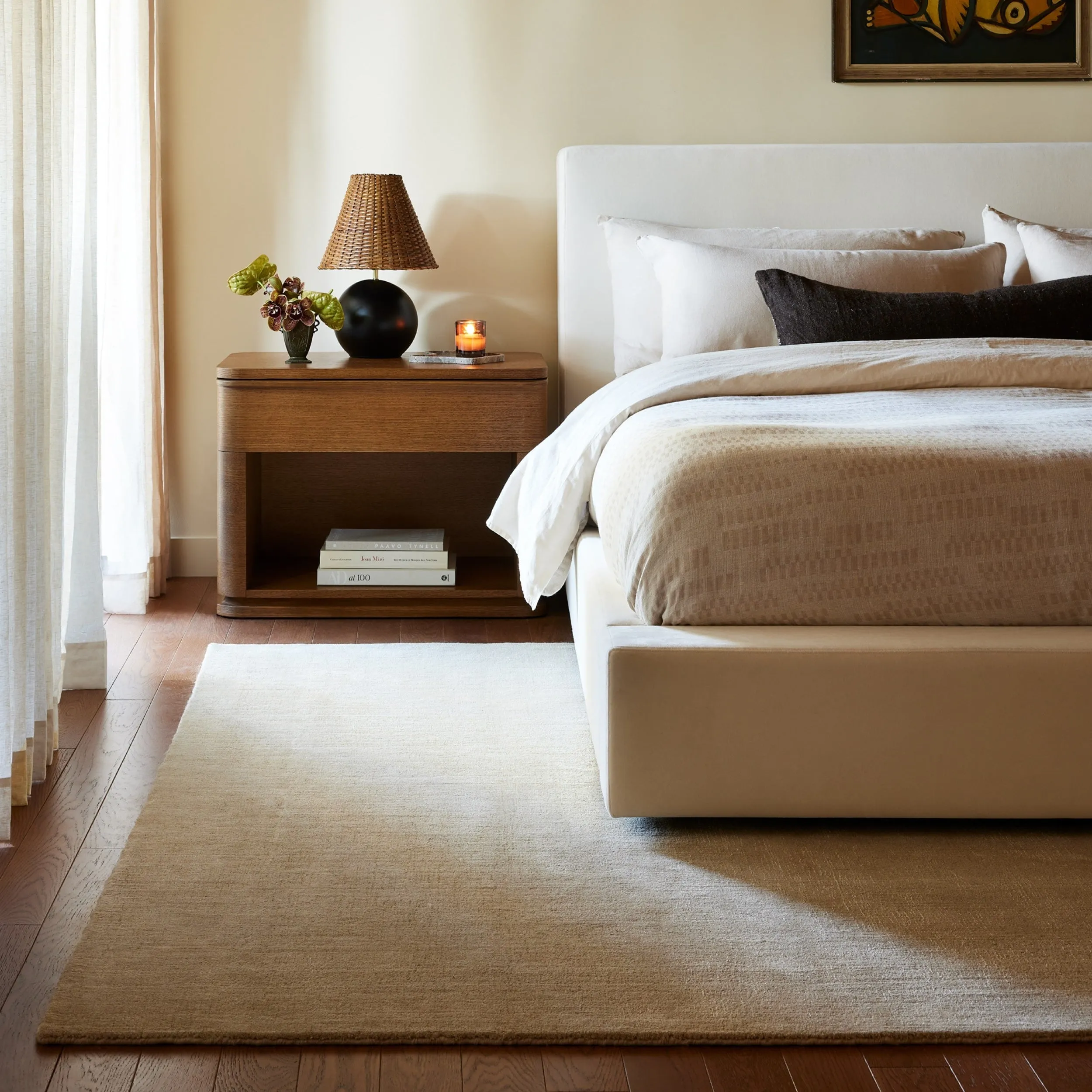 Arrel Speckled Wool-Blend Area Rug