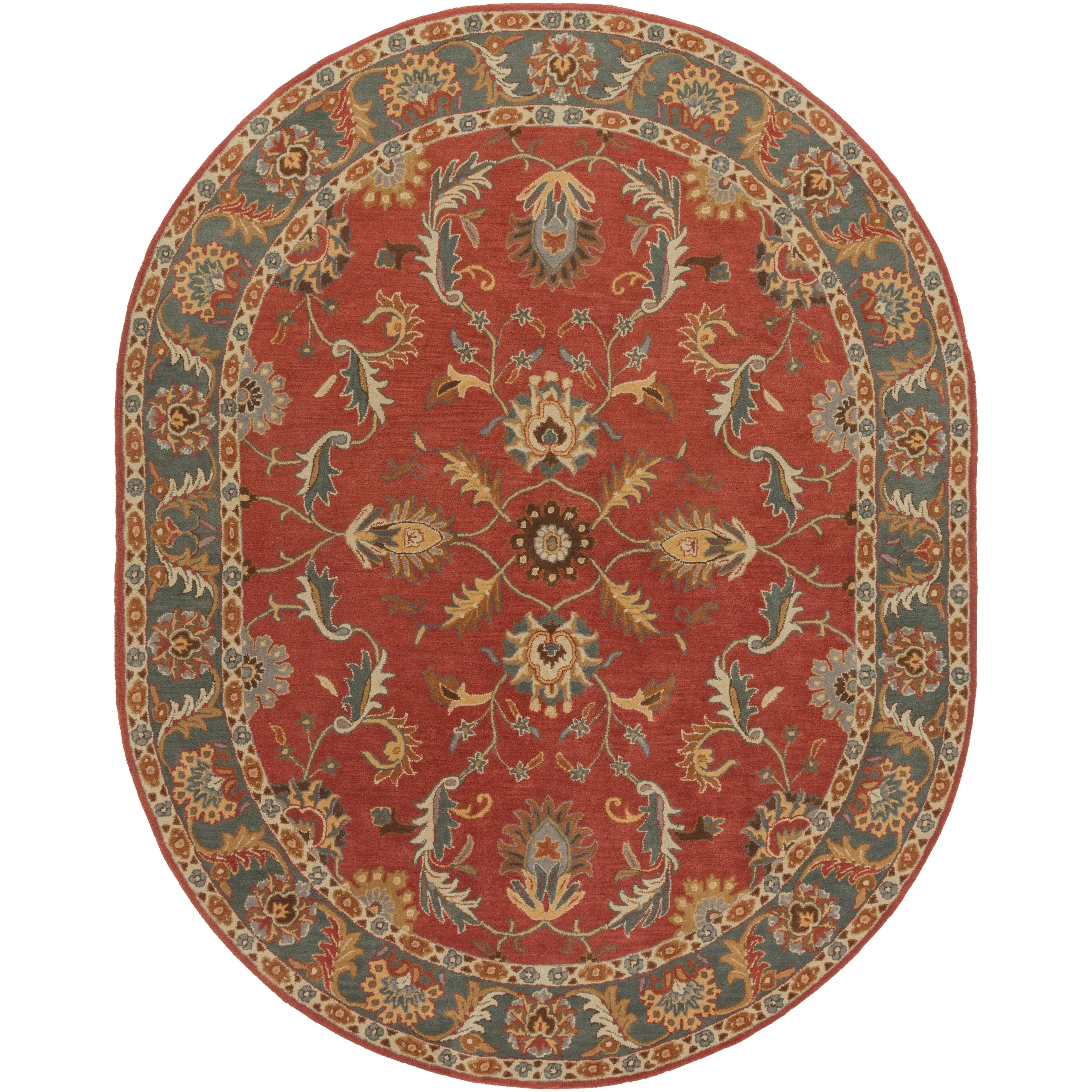 Artistic Weavers Coliseum Hand Tufted Traditional Border Wool Area Rug