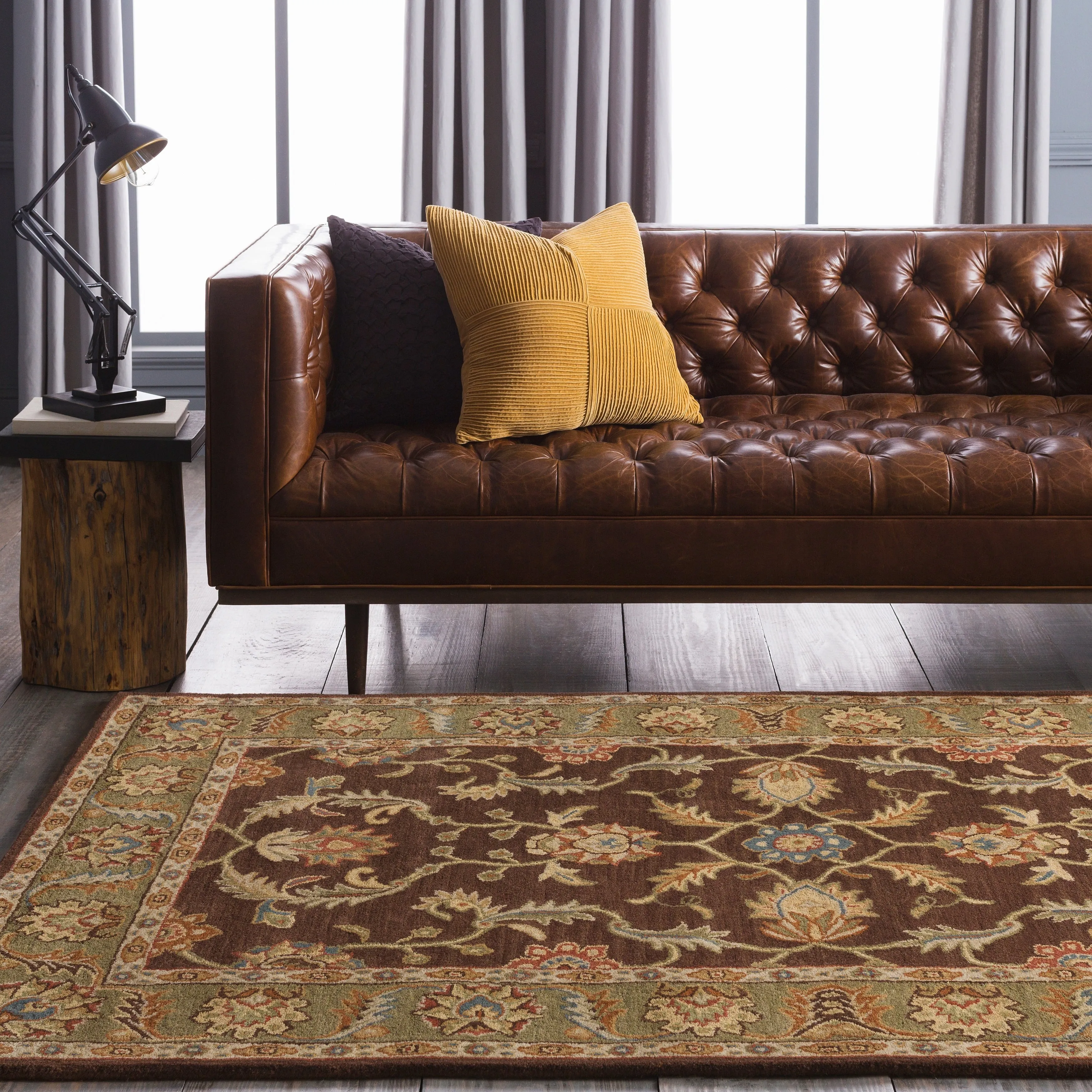 Artistic Weavers Coliseum Hand Tufted Traditional Border Wool Area Rug