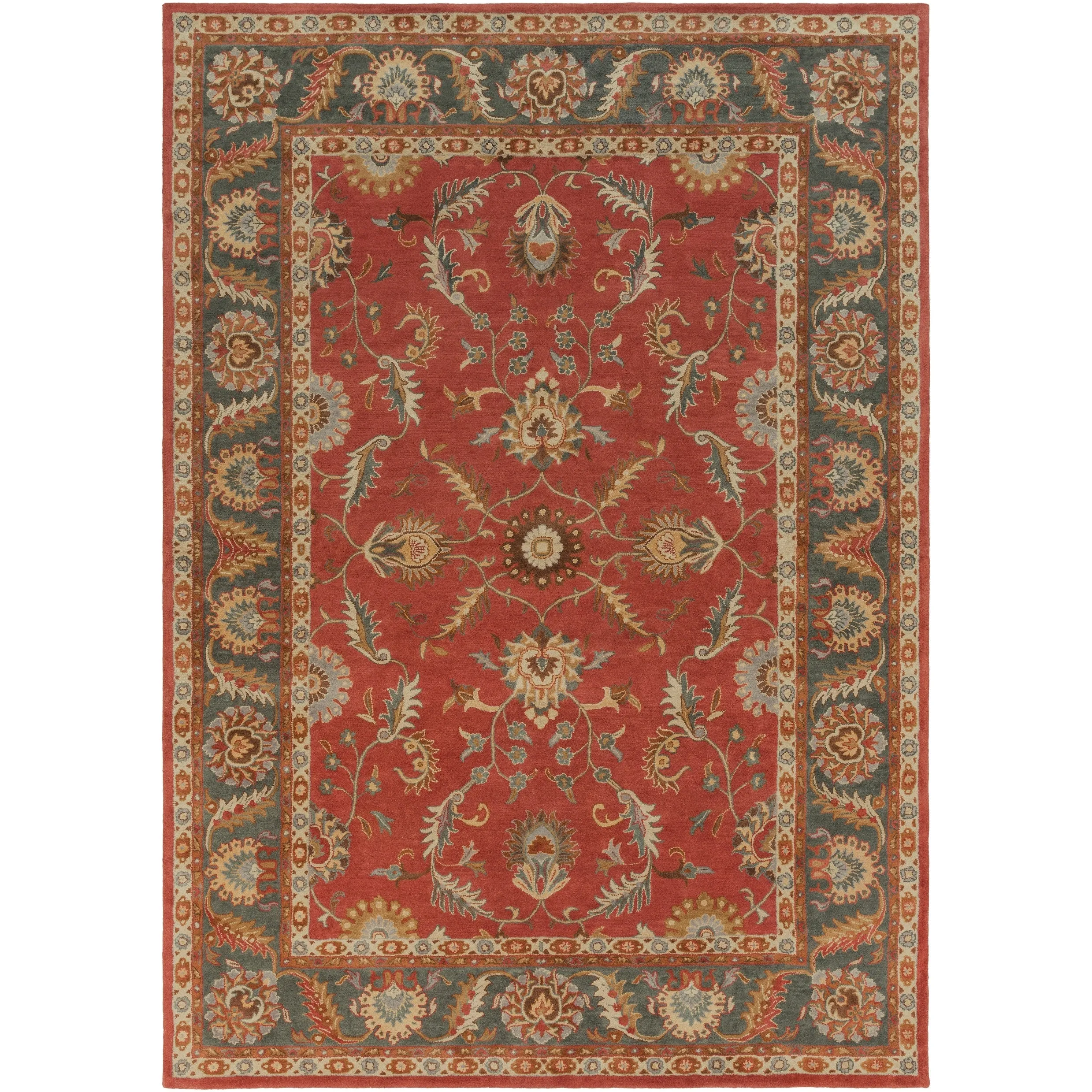 Artistic Weavers Coliseum Hand Tufted Traditional Border Wool Area Rug