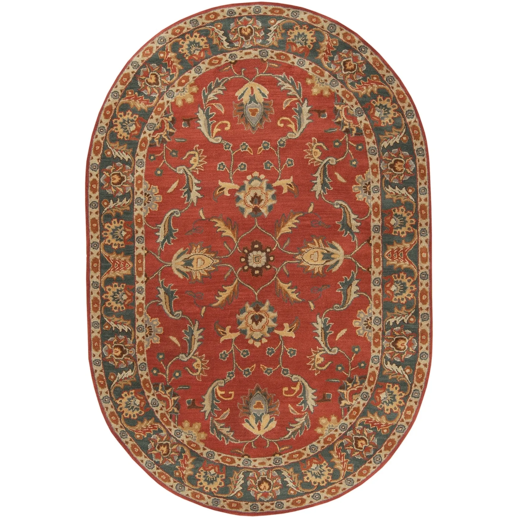 Artistic Weavers Coliseum Hand Tufted Traditional Border Wool Area Rug