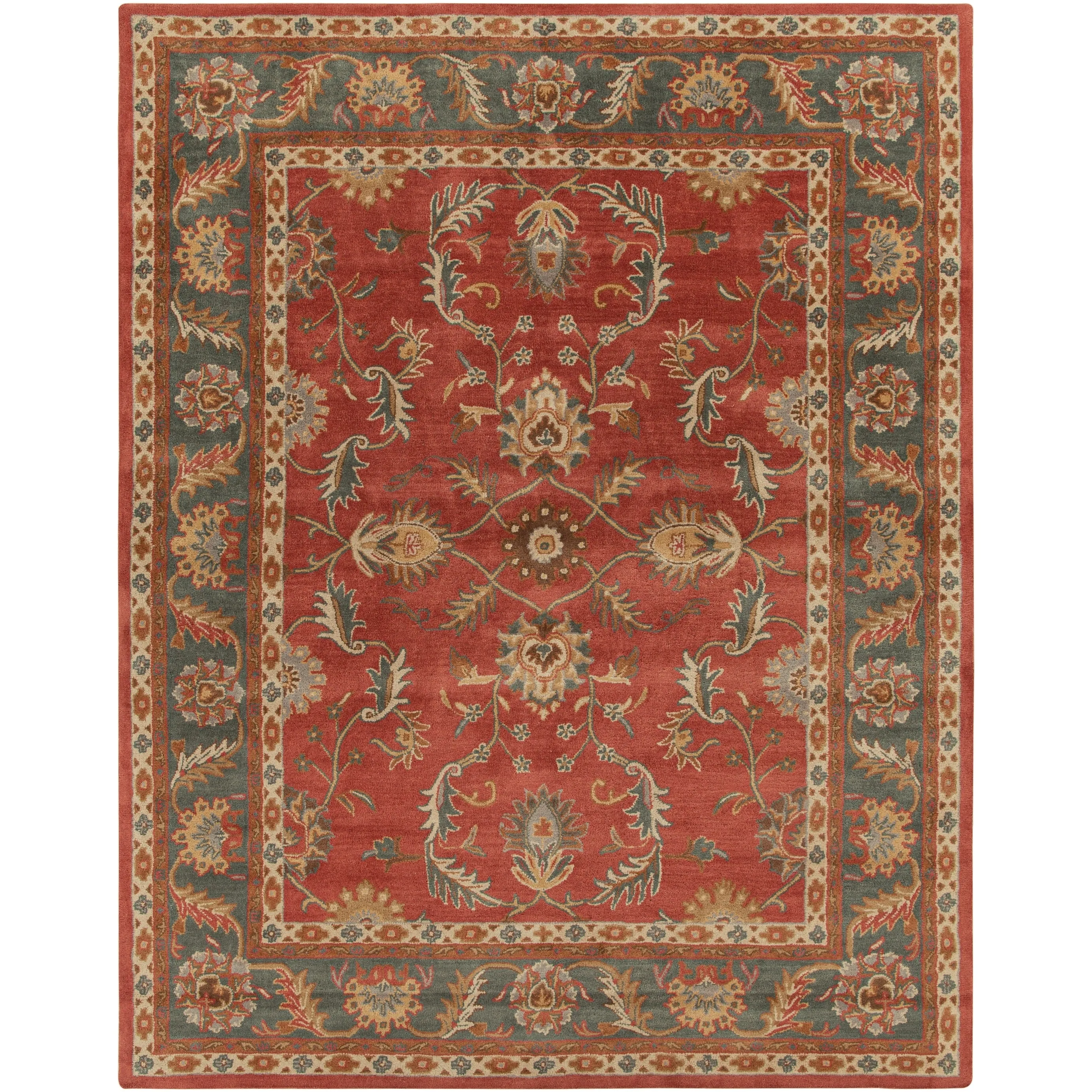 Artistic Weavers Coliseum Hand Tufted Traditional Border Wool Area Rug