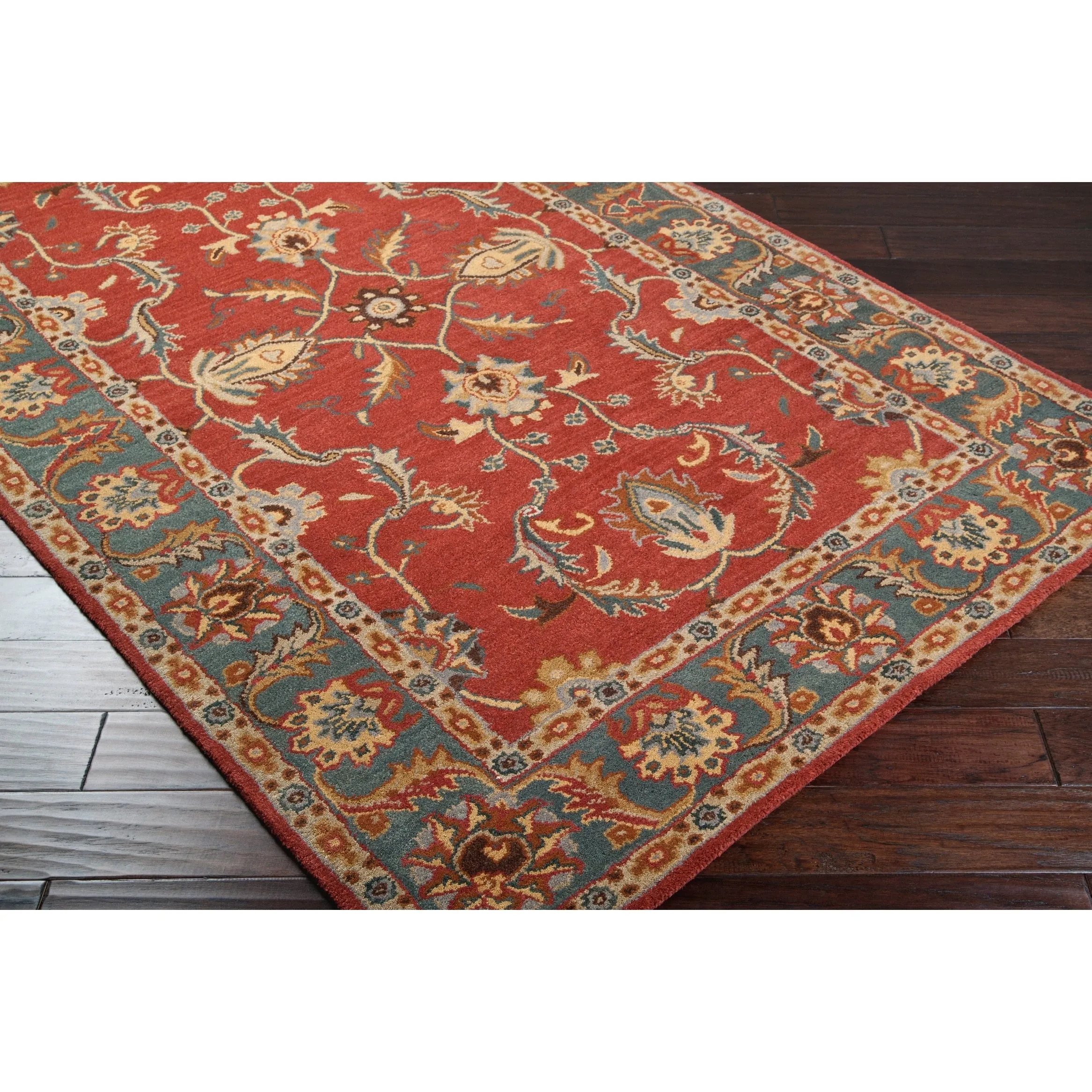 Artistic Weavers Coliseum Hand Tufted Traditional Border Wool Area Rug