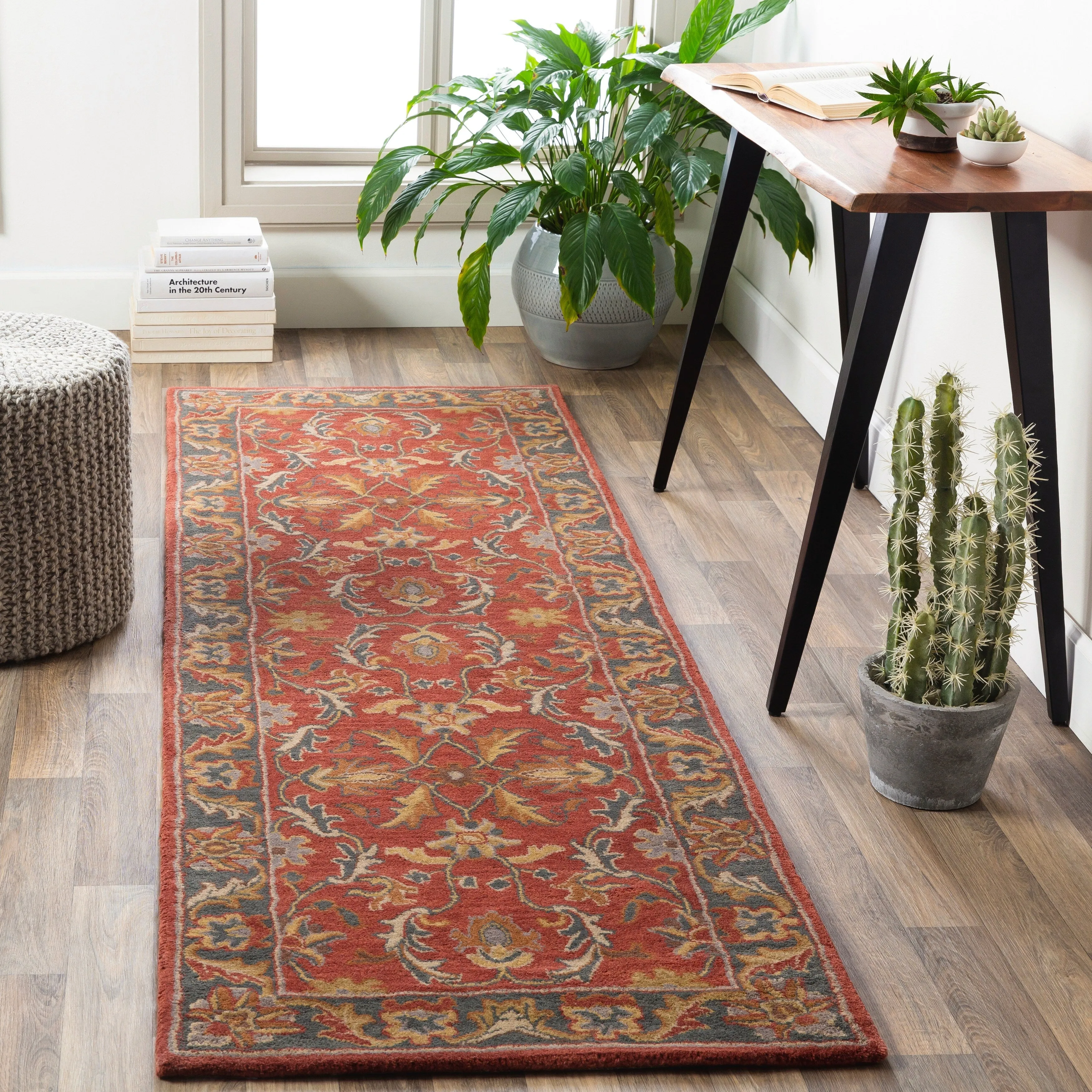 Artistic Weavers Coliseum Hand Tufted Traditional Border Wool Area Rug