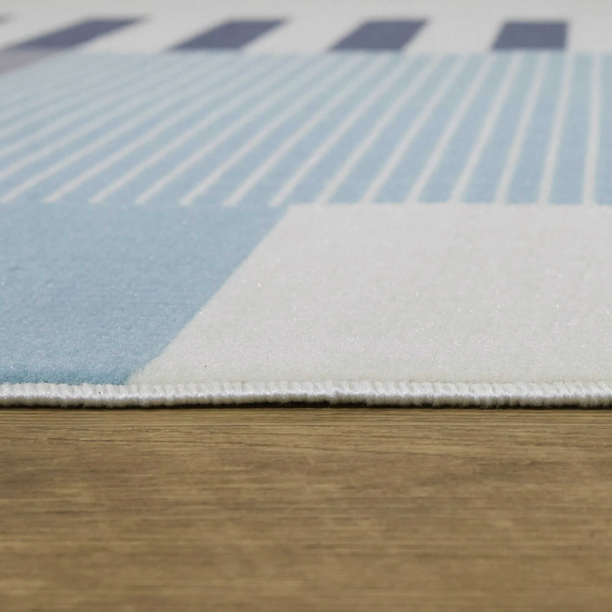Bailey Mid-century Modern Striped Color Block Low-pile Area Rug