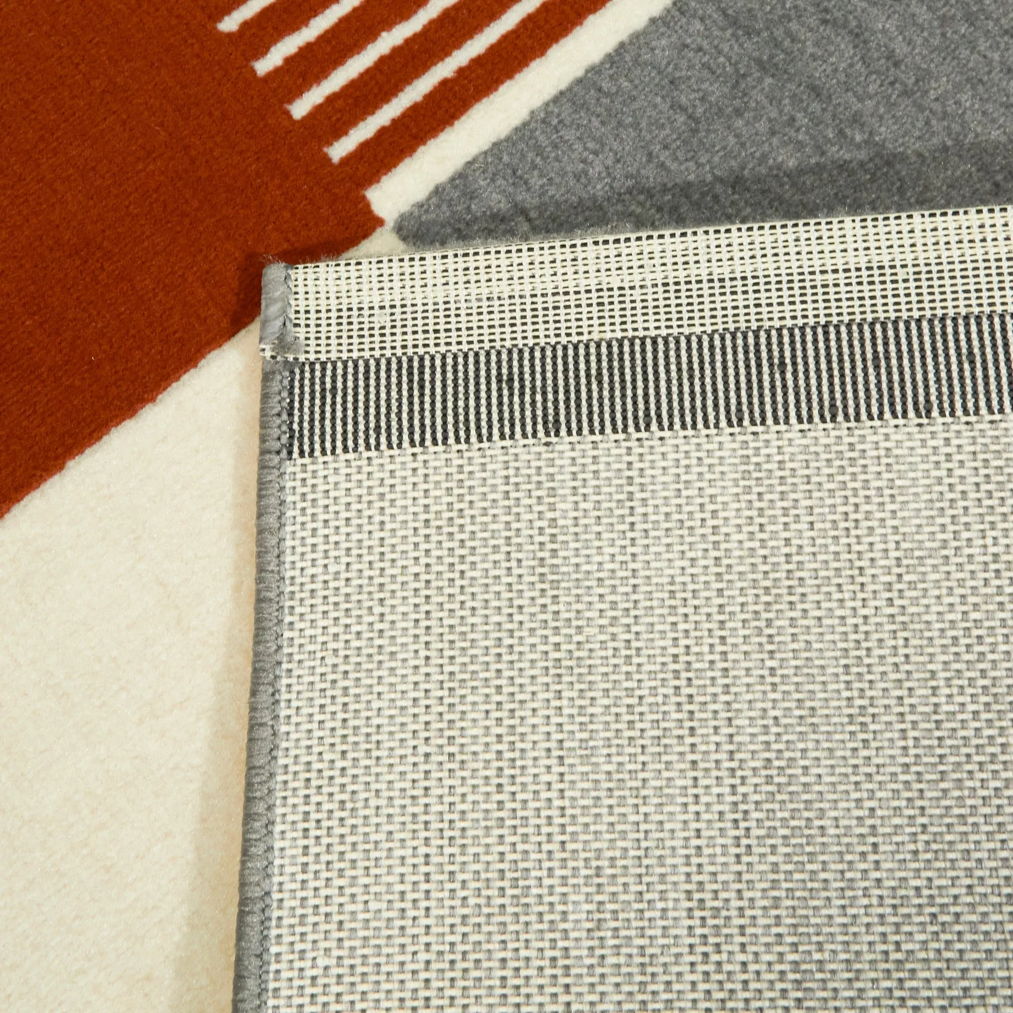 Bailey Mid-century Modern Striped Color Block Low-pile Area Rug