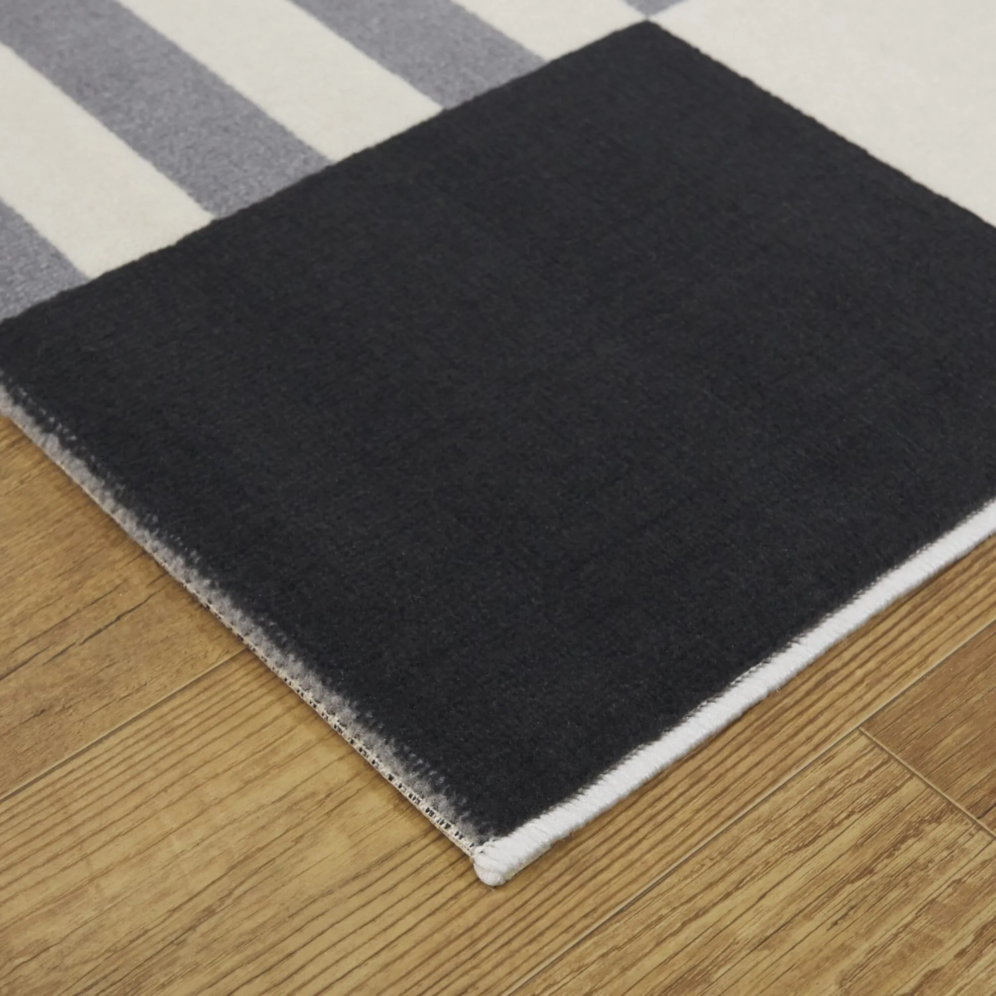 Bailey Mid-century Modern Striped Color Block Low-pile Area Rug