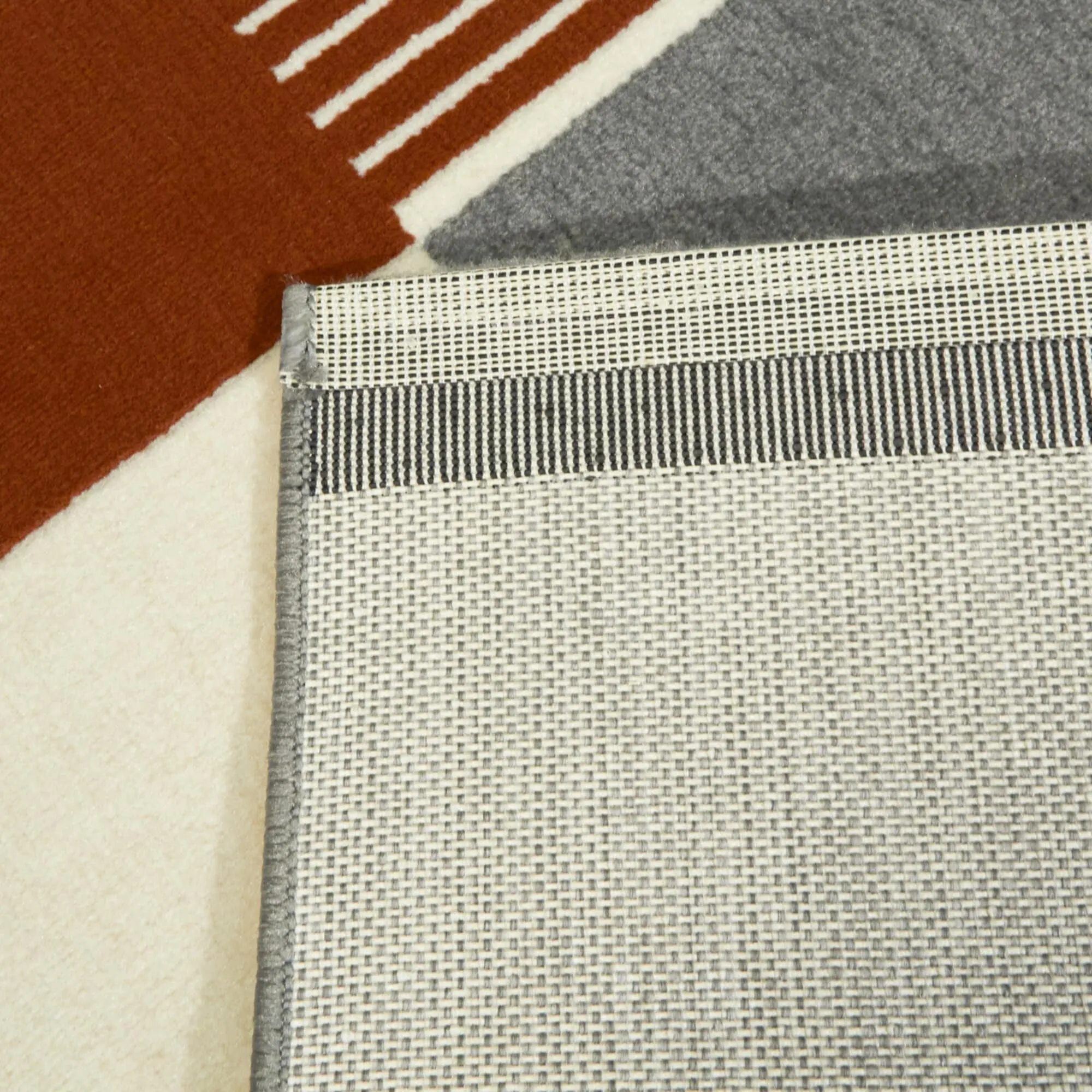 Bailey Mid-century Modern Striped Color Block Low-pile Area Rug