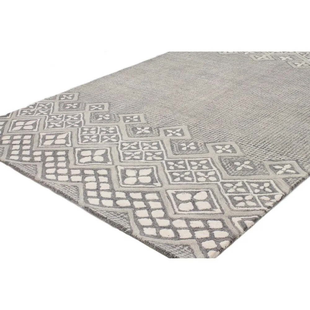 Bashian Hand Tufted Esmeralda Grey Rug