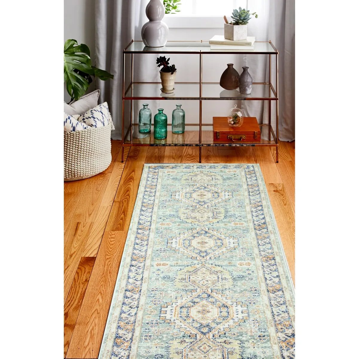 Bashian Jaci Lt.Green Transitional Area Rug