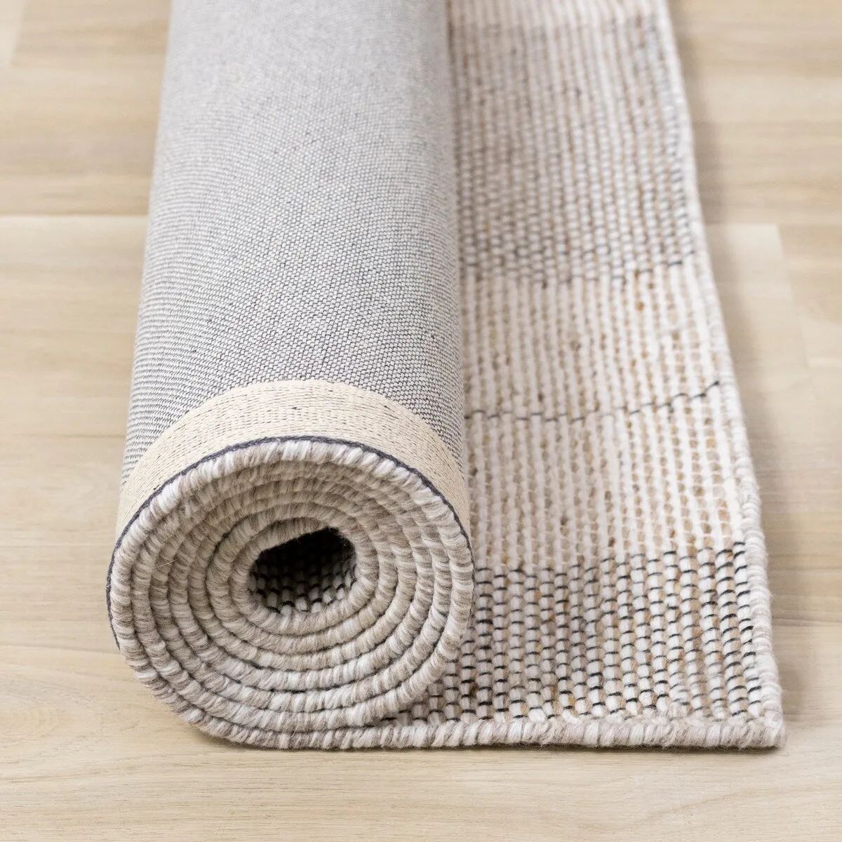 Beige Plaid Farmhouse Recycled Area Rug