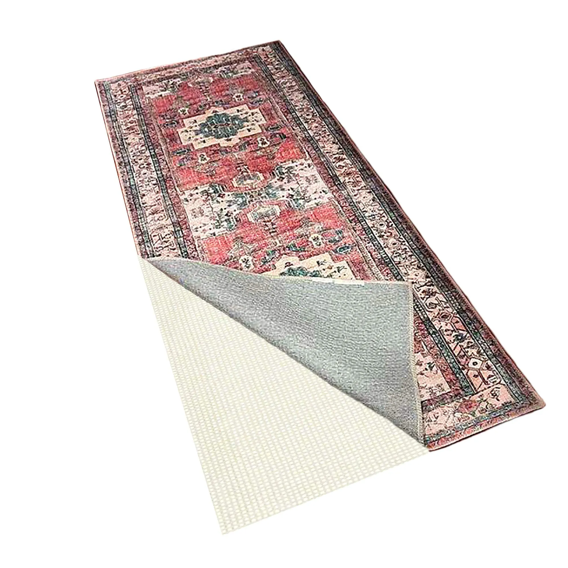 Beige Rug Pad Runner - Non Slip Strong Firm Grip (0.125 Inches Thick) - 2' x 7' Feet