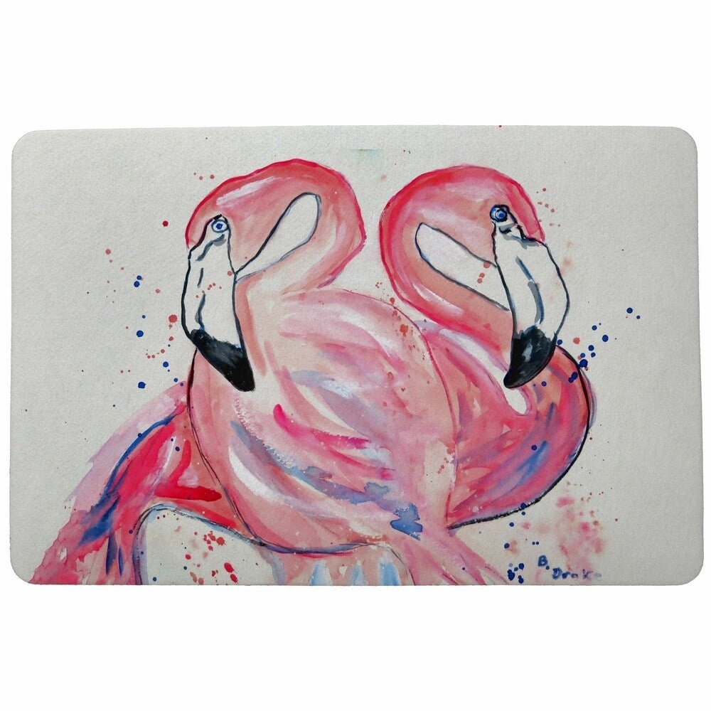 Betsy's Flamingos Door Mat 18x26