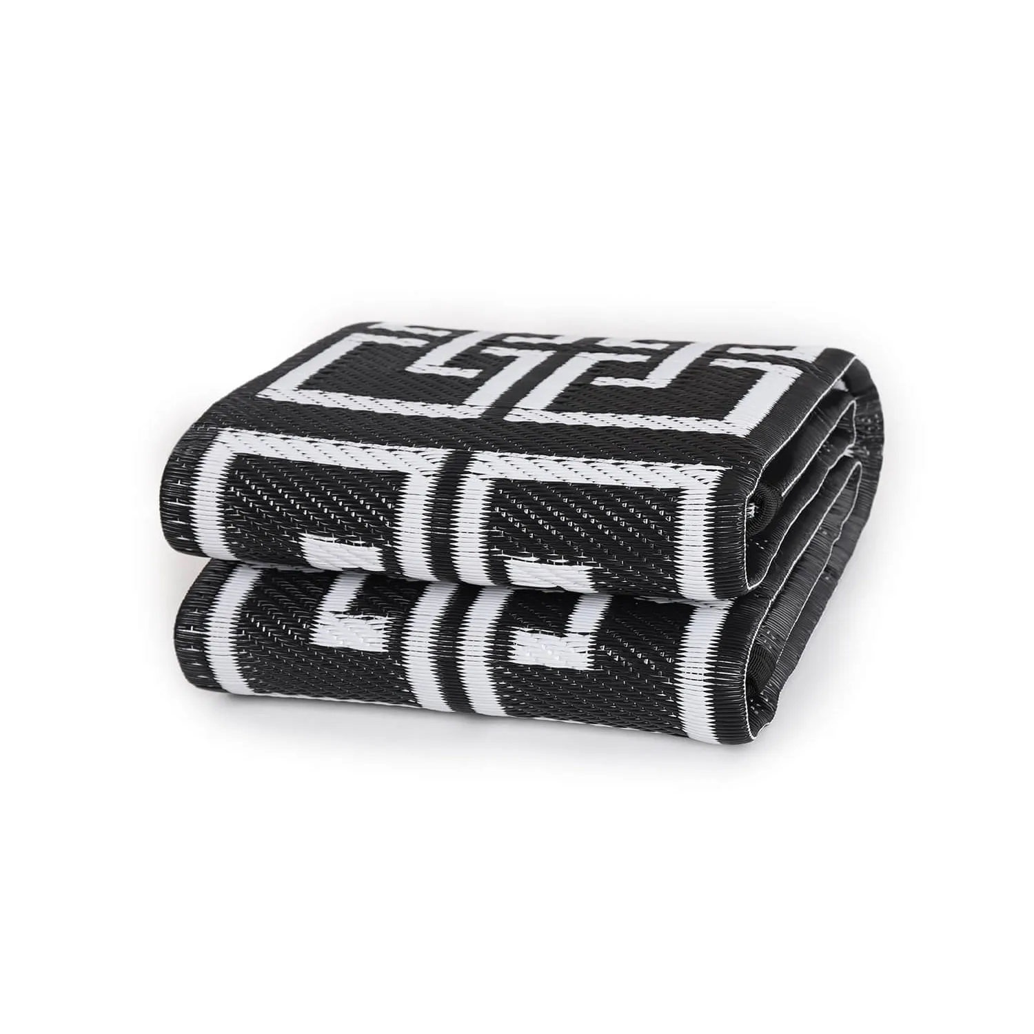 Beverly Rug Geometric Greek Key Outdoor Rug Waterproof for Patio. RV Camping