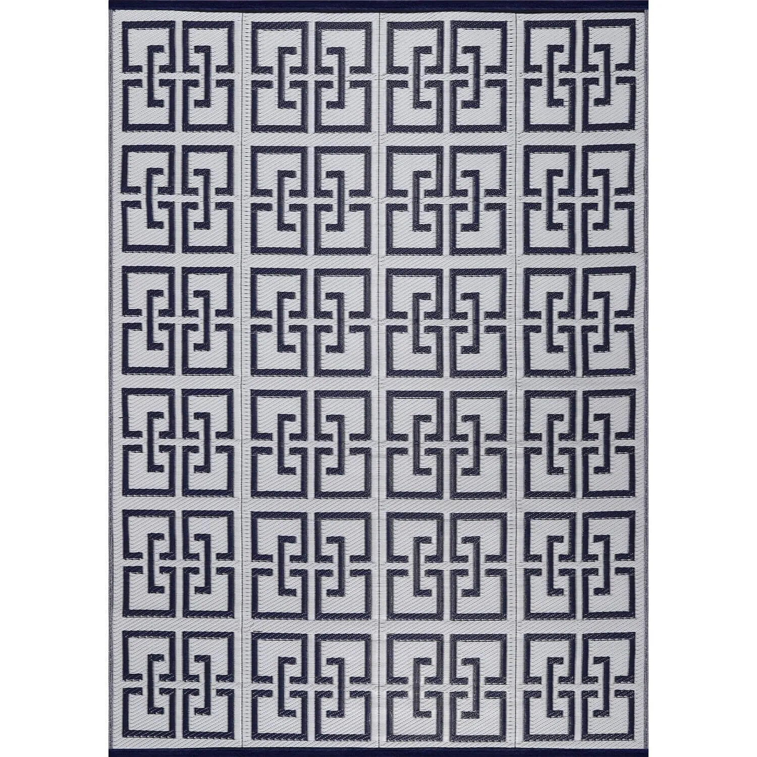 Beverly Rug Geometric Greek Key Outdoor Rug Waterproof for Patio. RV Camping
