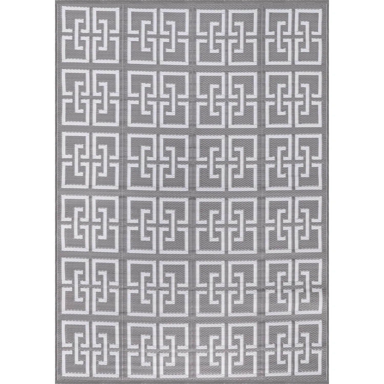 Beverly Rug Geometric Greek Key Outdoor Rug Waterproof for Patio. RV Camping