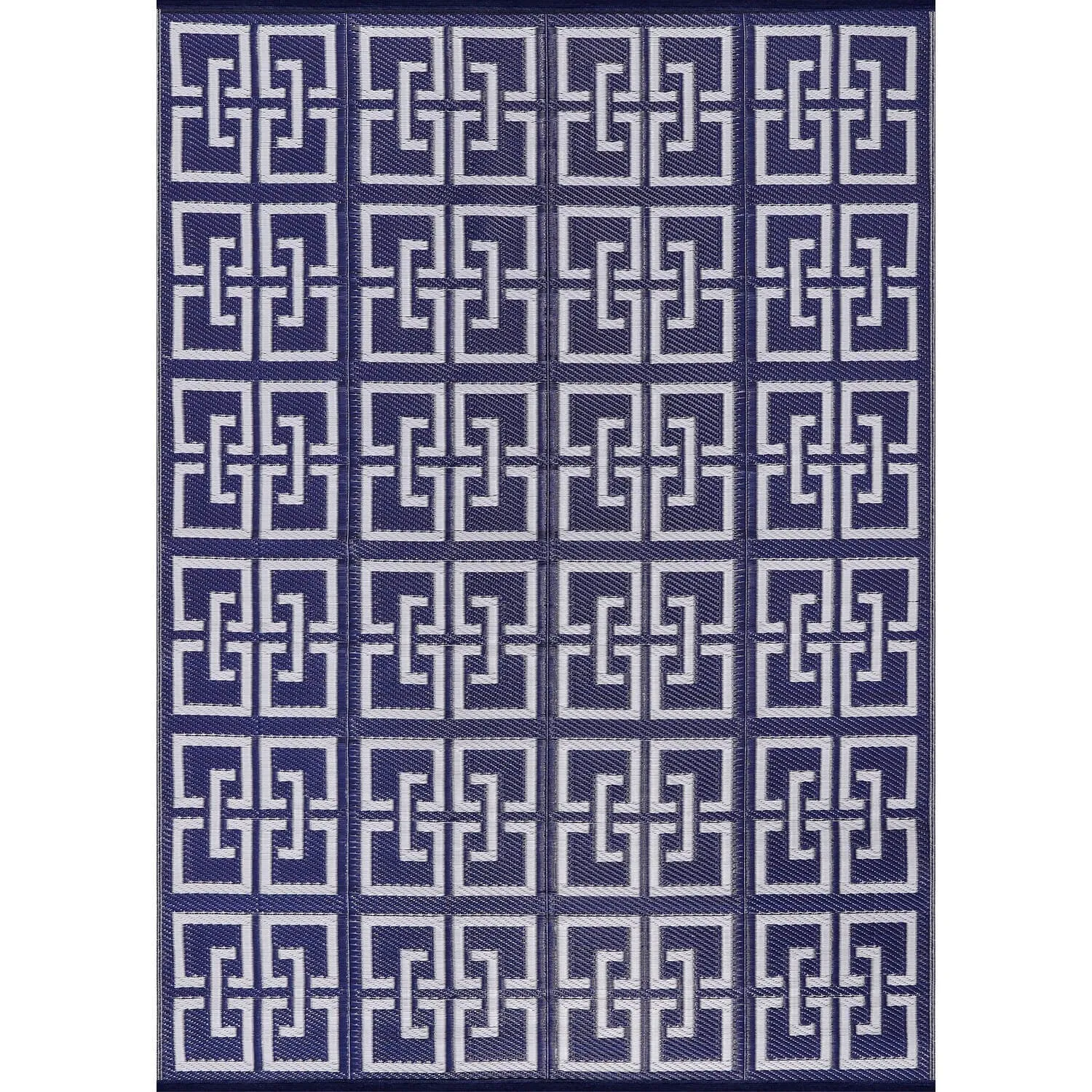 Beverly Rug Geometric Greek Key Outdoor Rug Waterproof for Patio. RV Camping
