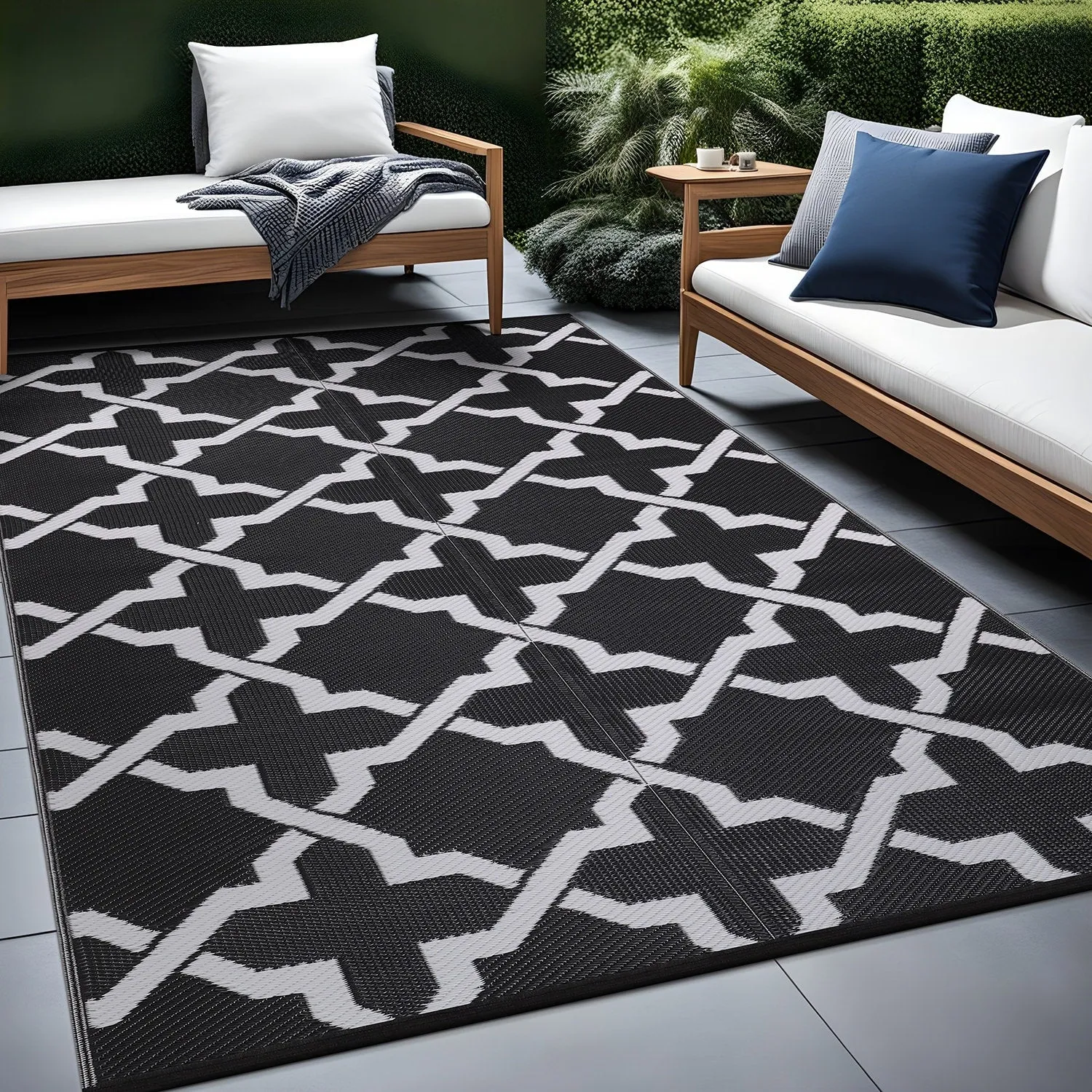 Beverly Rug Reversible Trellis Pattern Indoor/ Outdoor Area Rug