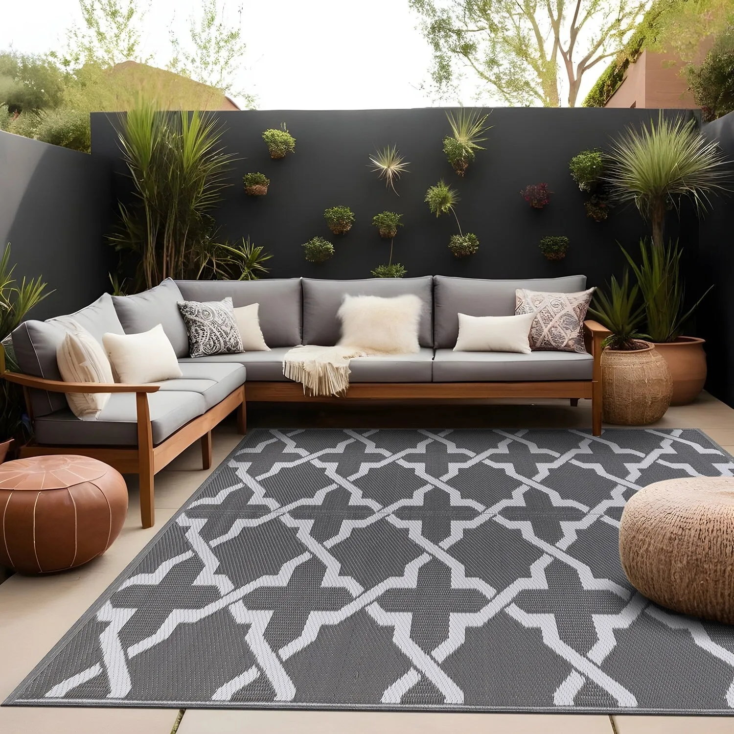 Beverly Rug Reversible Trellis Pattern Indoor/ Outdoor Area Rug