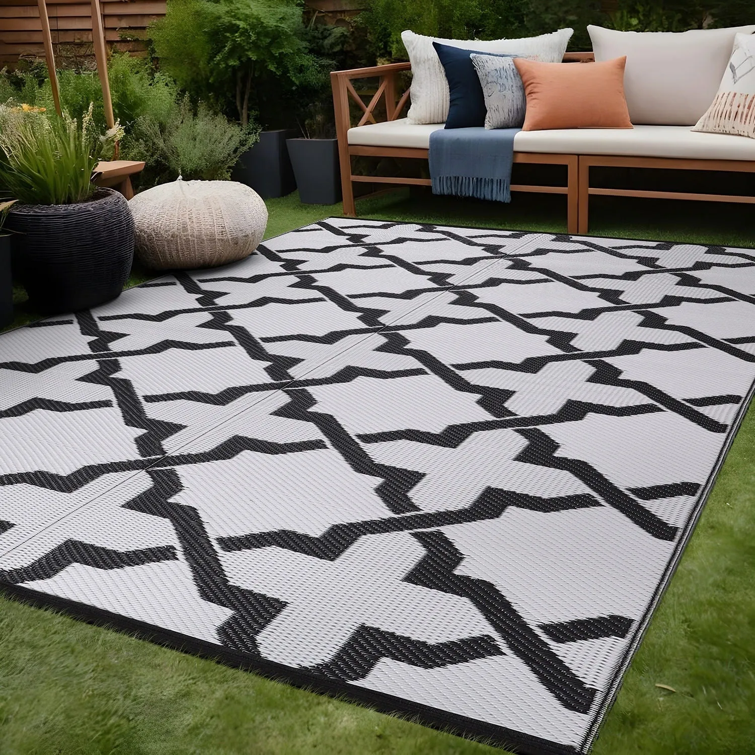Beverly Rug Reversible Trellis Pattern Indoor/ Outdoor Area Rug