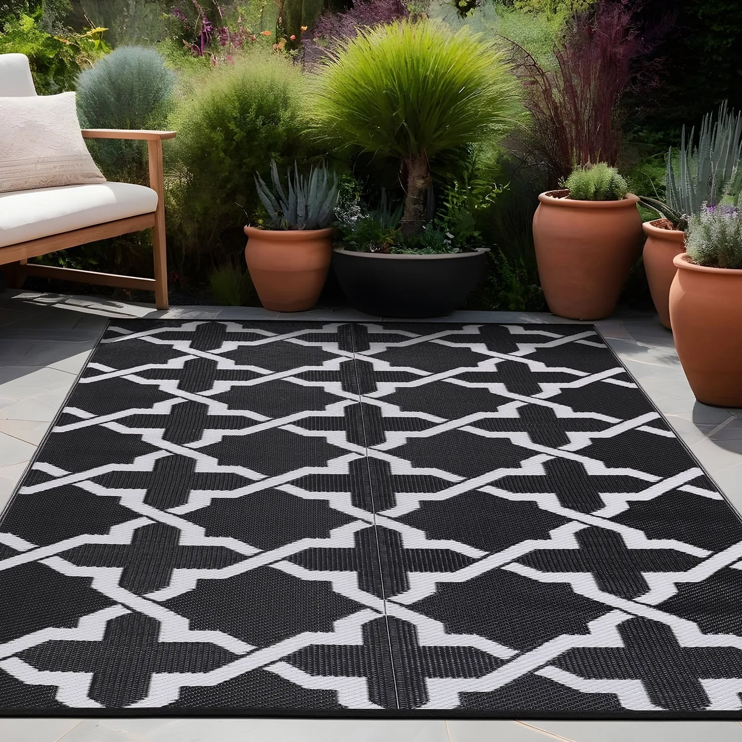 Beverly Rug Reversible Trellis Pattern Indoor/ Outdoor Area Rug
