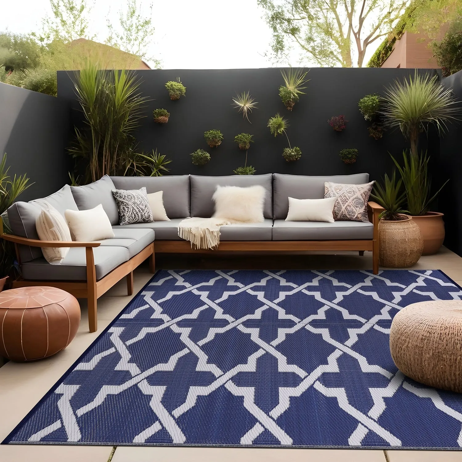 Beverly Rug Reversible Trellis Pattern Indoor/ Outdoor Area Rug