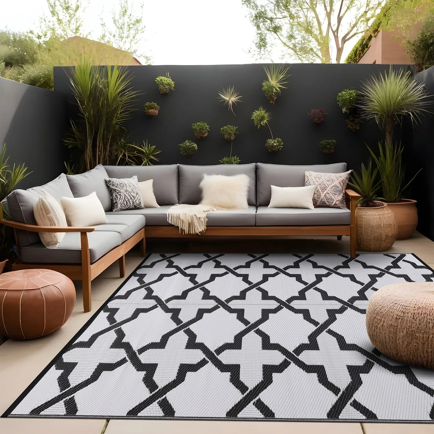 Beverly Rug Reversible Trellis Pattern Indoor/ Outdoor Area Rug