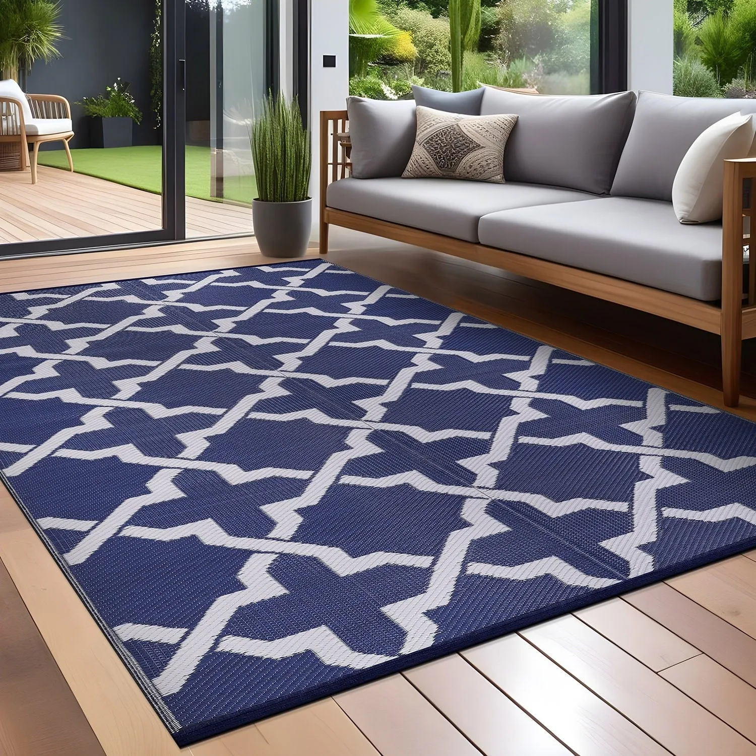 Beverly Rug Reversible Trellis Pattern Indoor/ Outdoor Area Rug