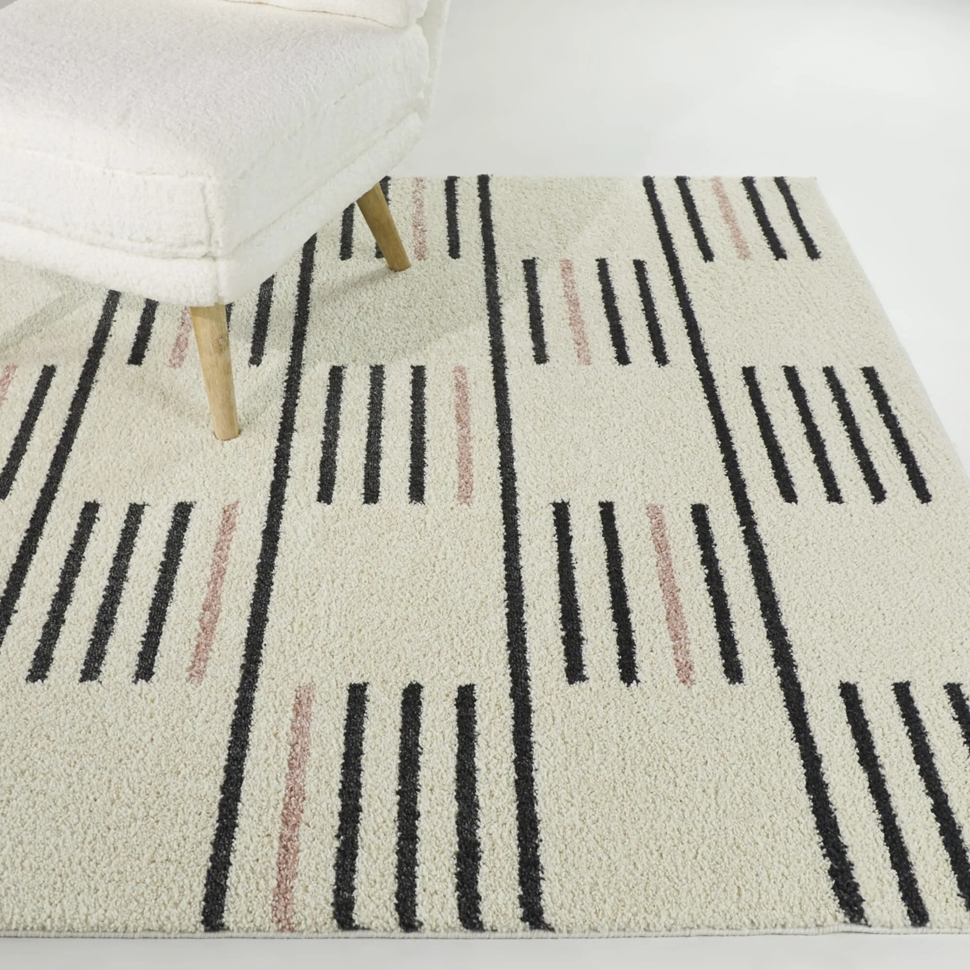 Booth Modern Striped Area Rug