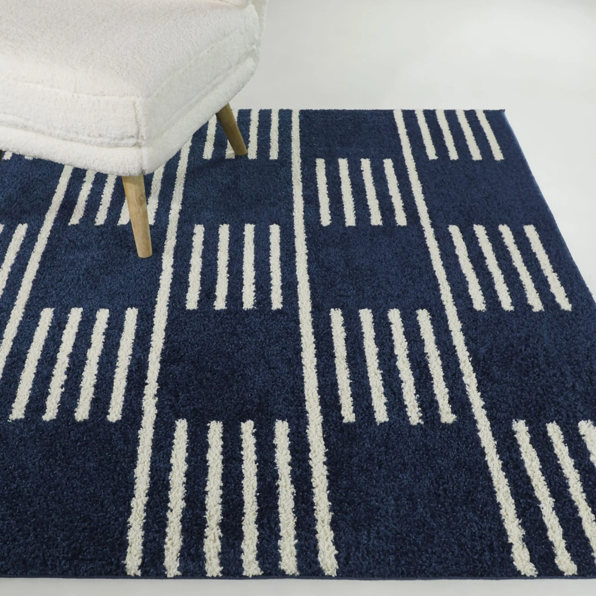 Booth Modern Striped Area Rug