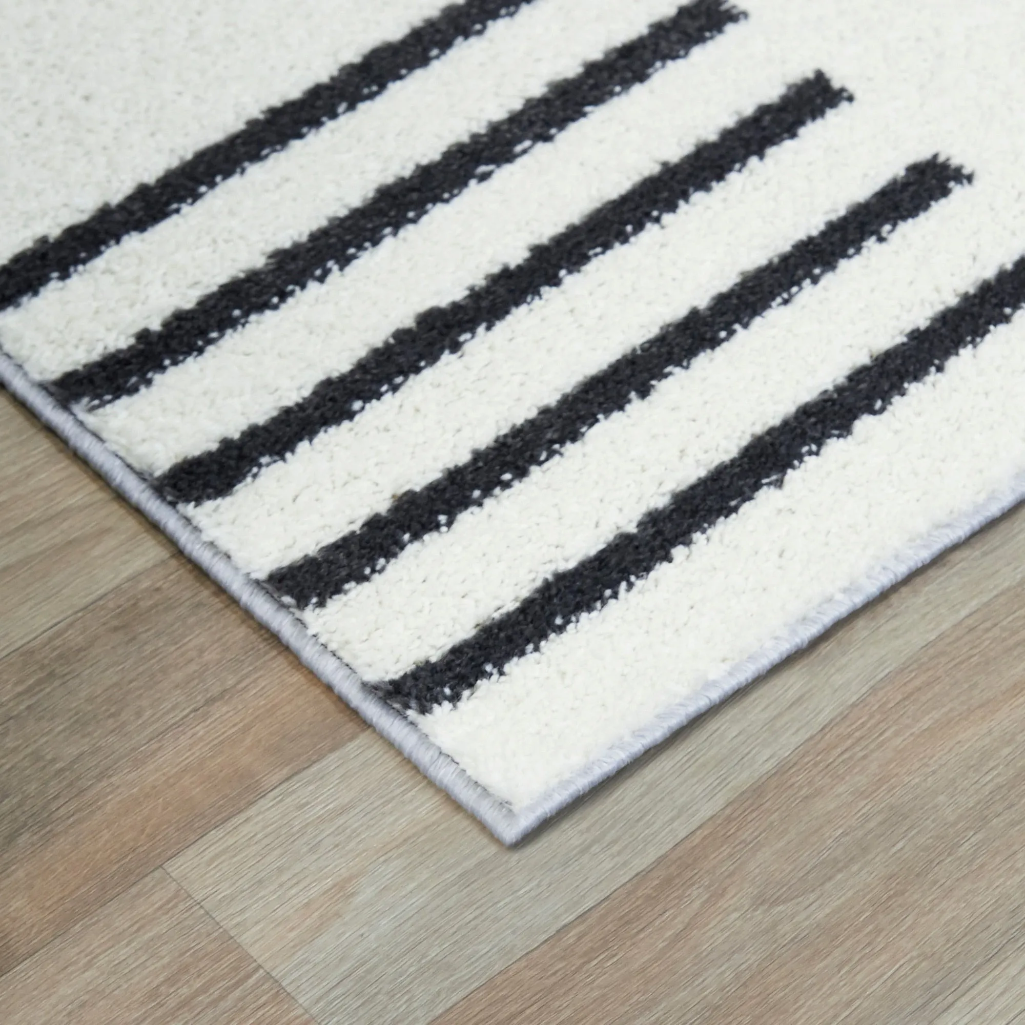 Booth Modern Striped Area Rug