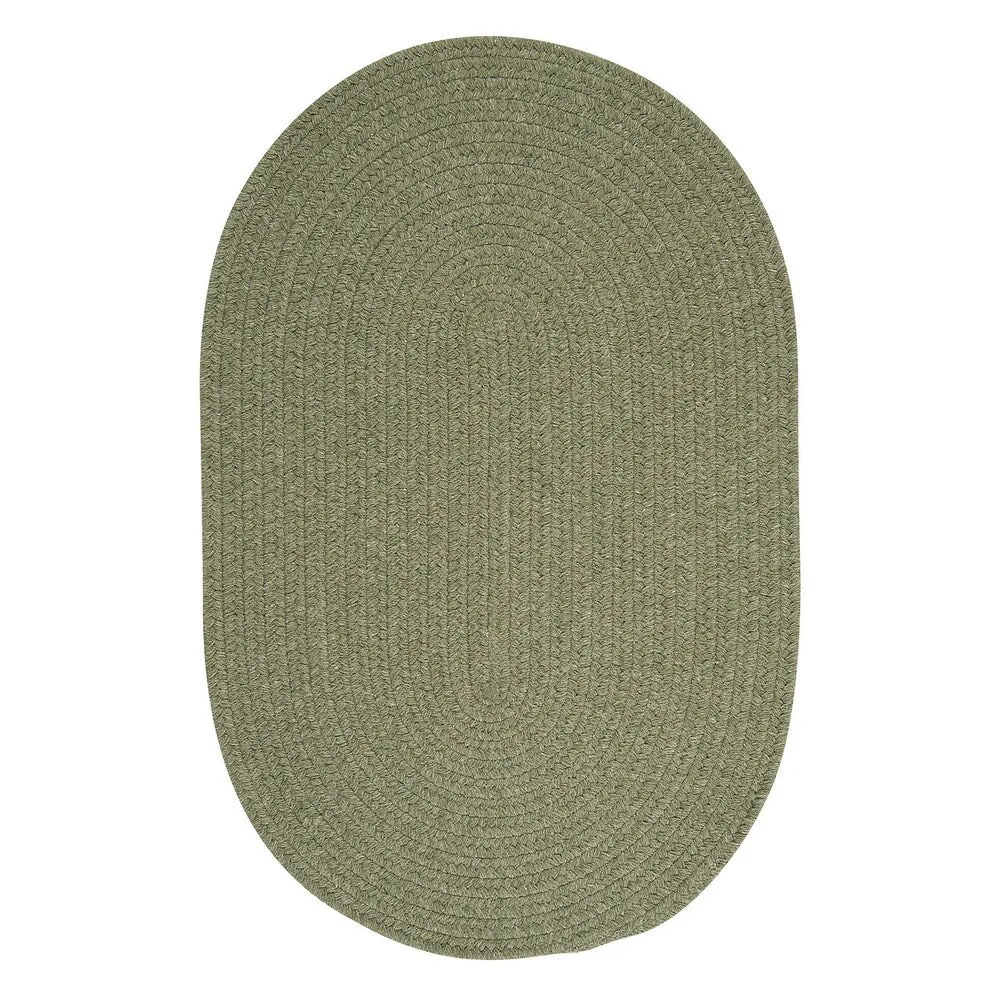 Charleston Wool-blend Textured Solid Reversible Braided Rug