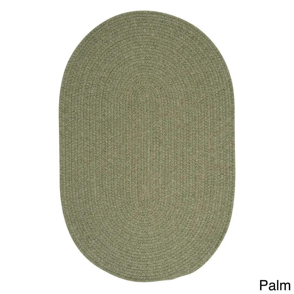 Charleston Wool-blend Textured Solid Reversible Braided Rug