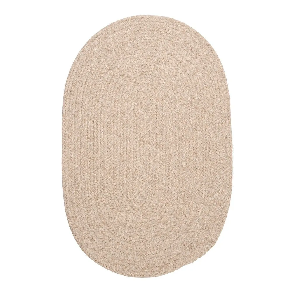 Charleston Wool-blend Textured Solid Reversible Braided Rug