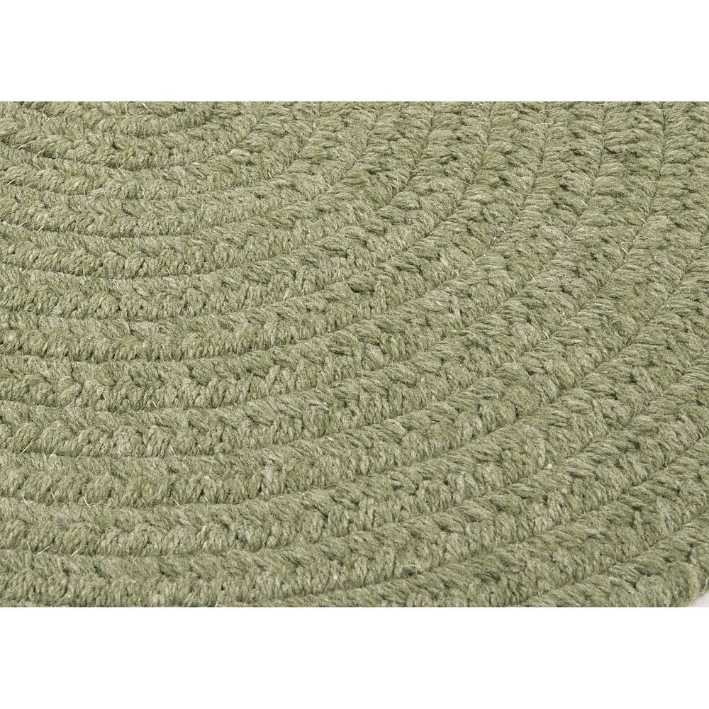 Charleston Wool-blend Textured Solid Reversible Braided Rug