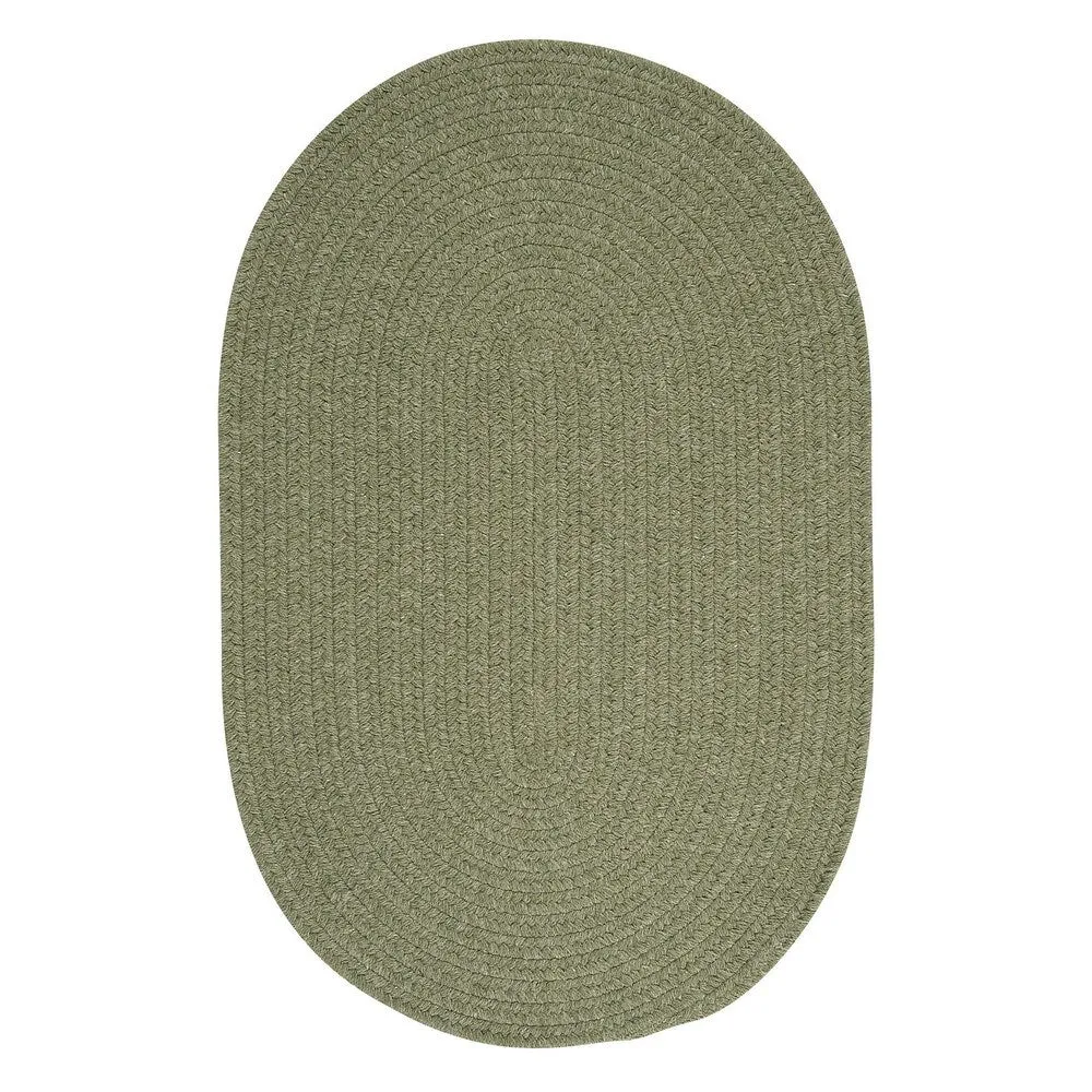 Charleston Wool-blend Textured Solid Reversible Braided Rug