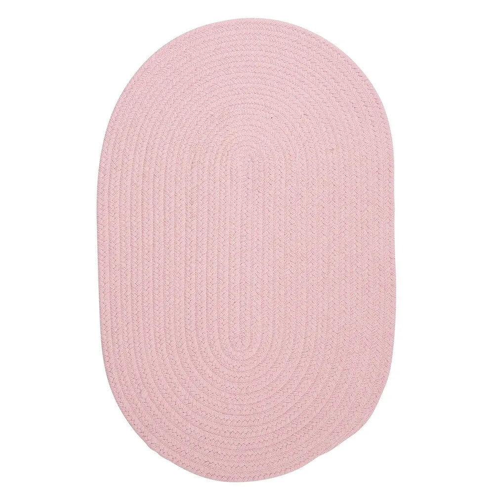 Charleston Wool-blend Textured Solid Reversible Braided Rug