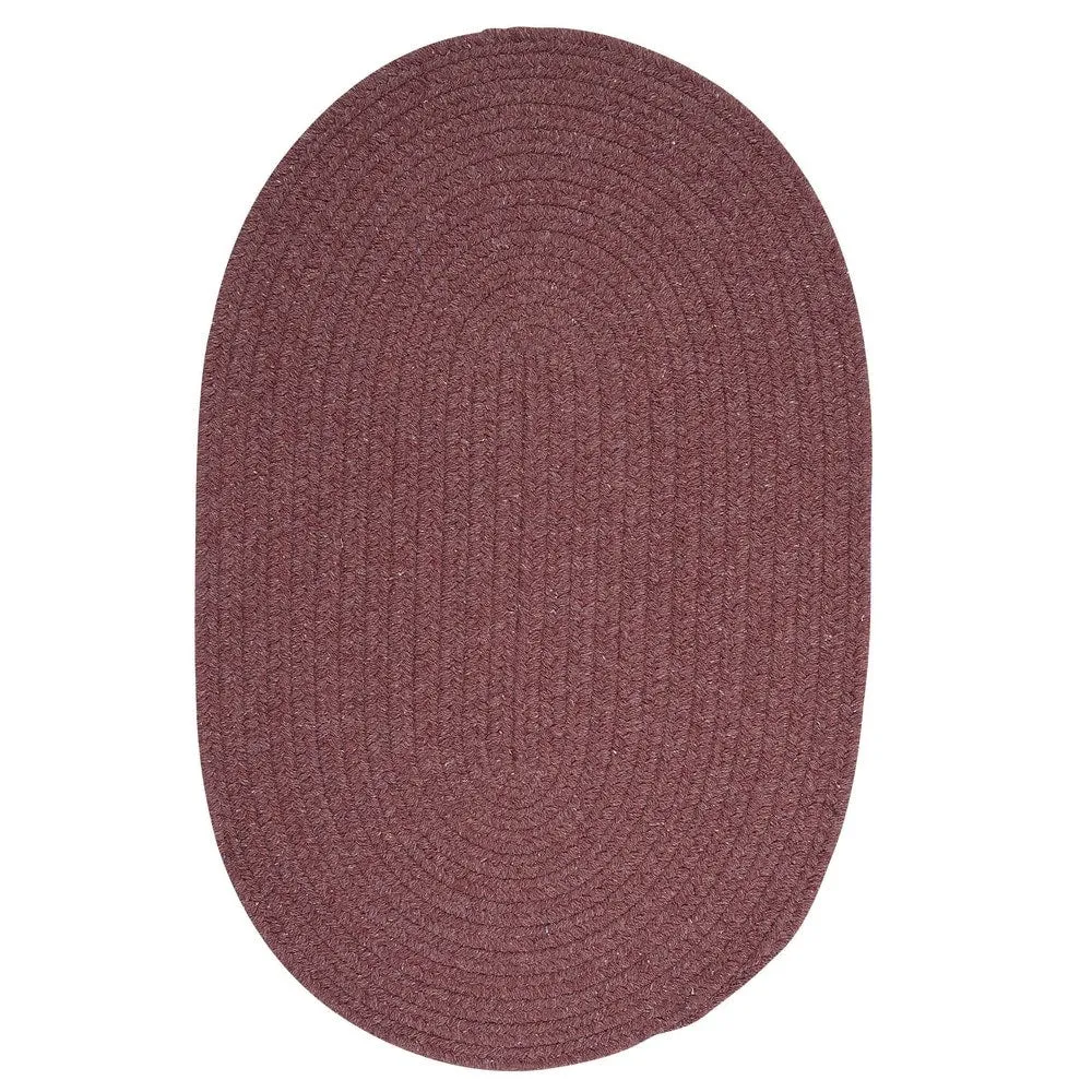 Charleston Wool-blend Textured Solid Reversible Braided Rug