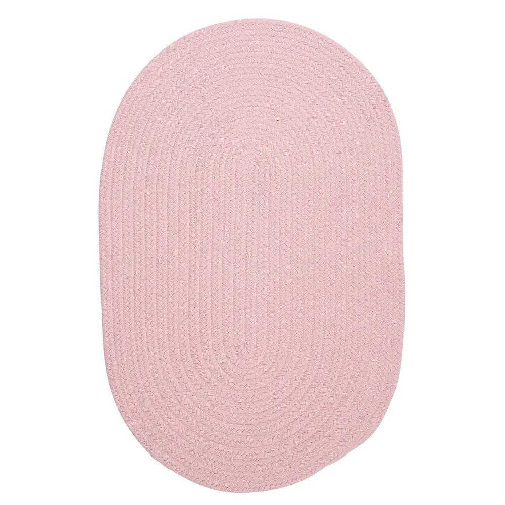 Charleston Wool-blend Textured Solid Reversible Braided Rug
