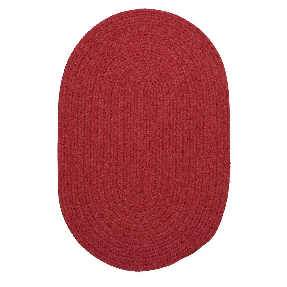 Charleston Wool-blend Textured Solid Reversible Braided Rug