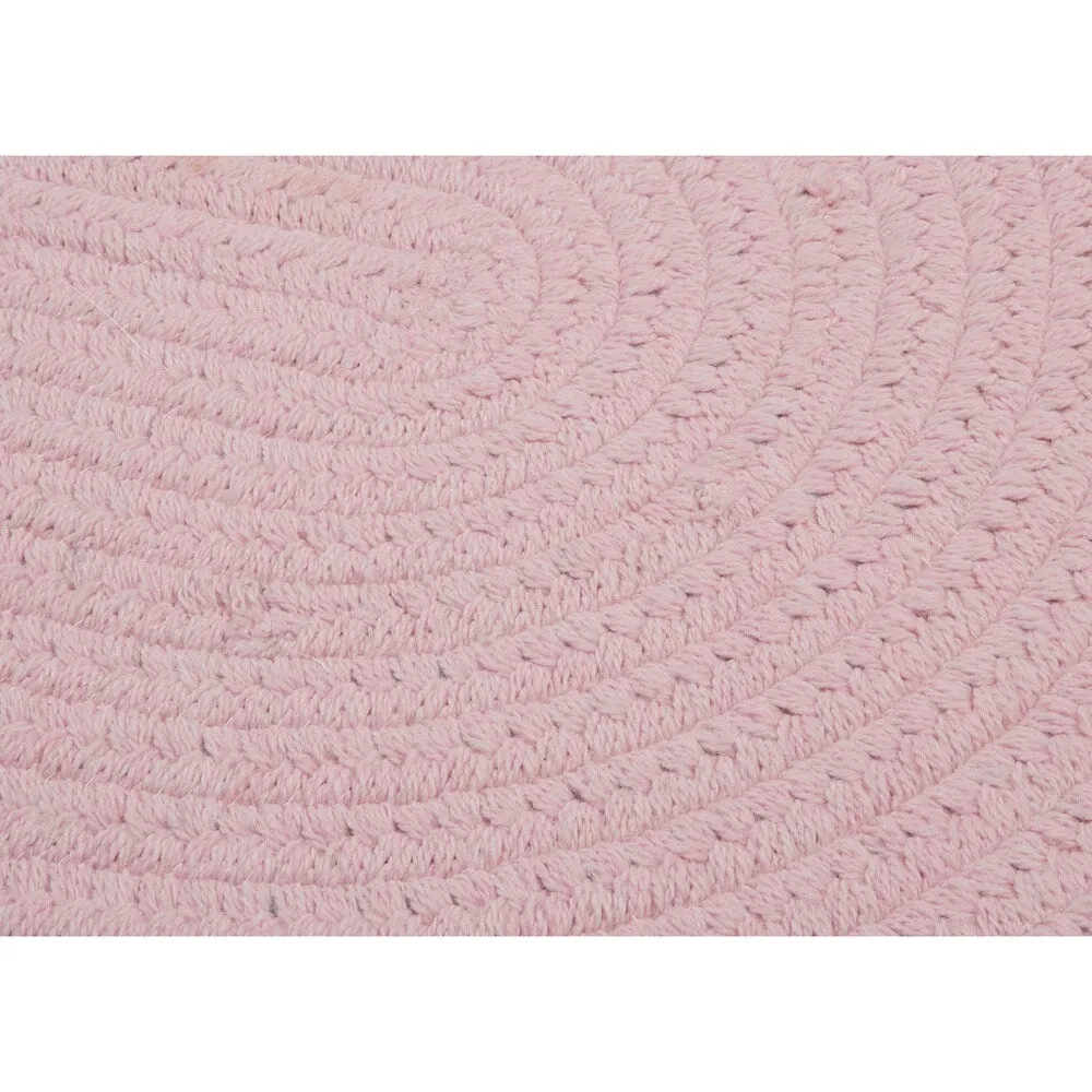 Charleston Wool-blend Textured Solid Reversible Braided Rug