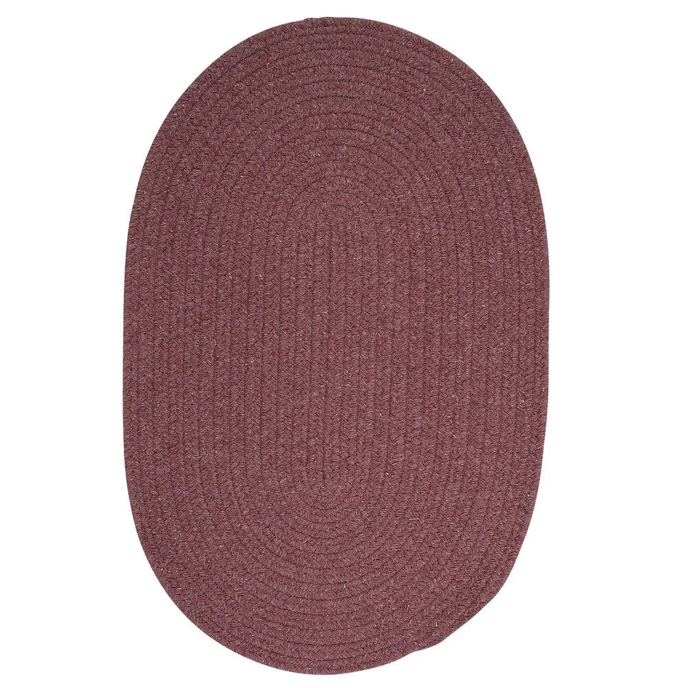 Charleston Wool-blend Textured Solid Reversible Braided Rug