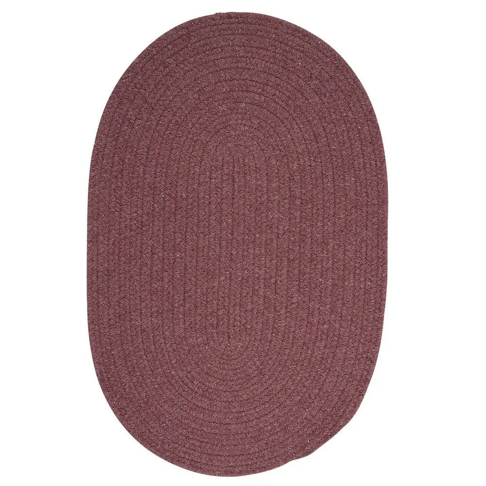 Charleston Wool-blend Textured Solid Reversible Braided Rug