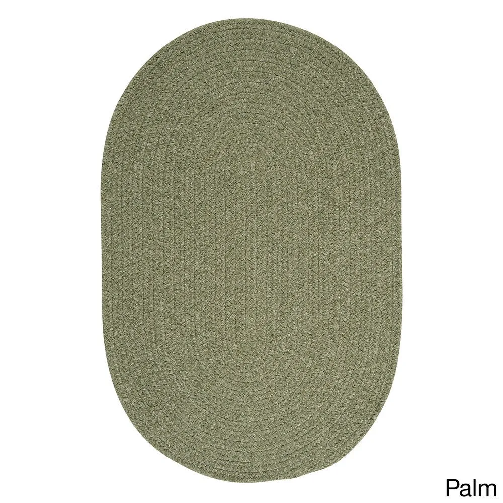 Charleston Wool-blend Textured Solid Reversible Braided Rug