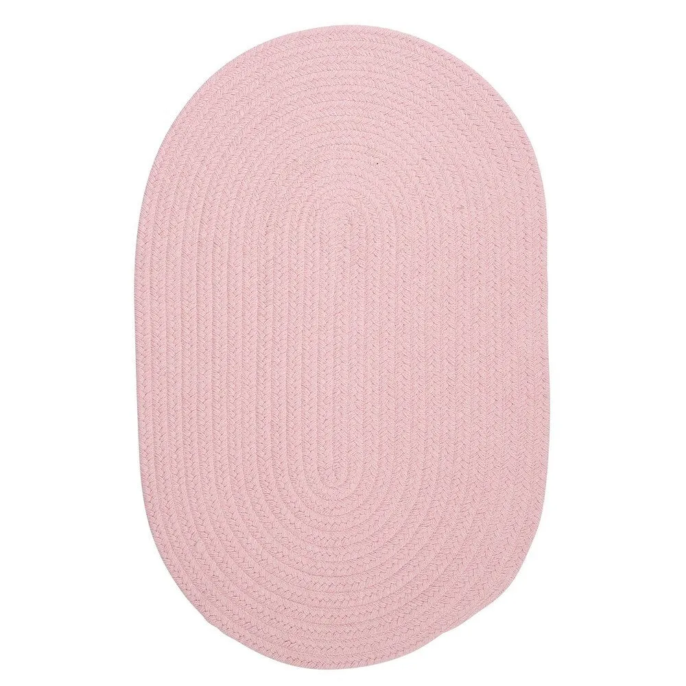 Charleston Wool-blend Textured Solid Reversible Braided Rug