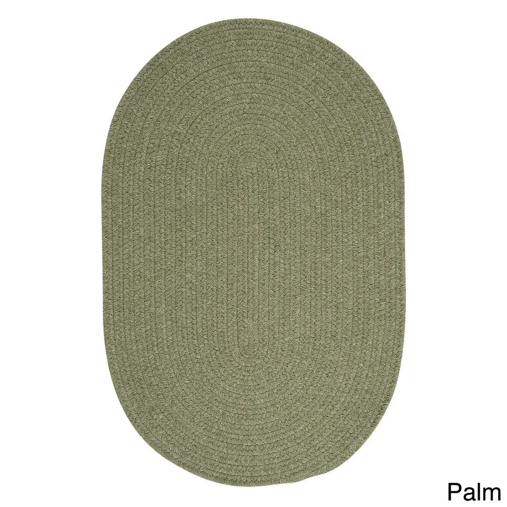 Charleston Wool-blend Textured Solid Reversible Braided Rug
