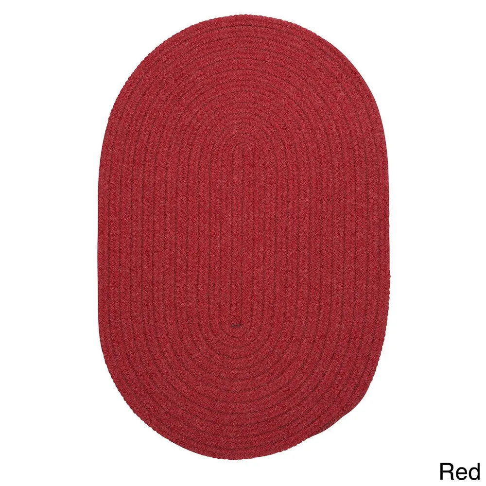 Charleston Wool-blend Textured Solid Reversible Braided Rug