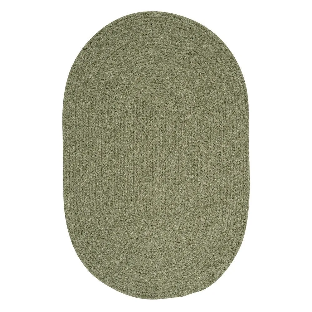 Charleston Wool-blend Textured Solid Reversible Braided Rug