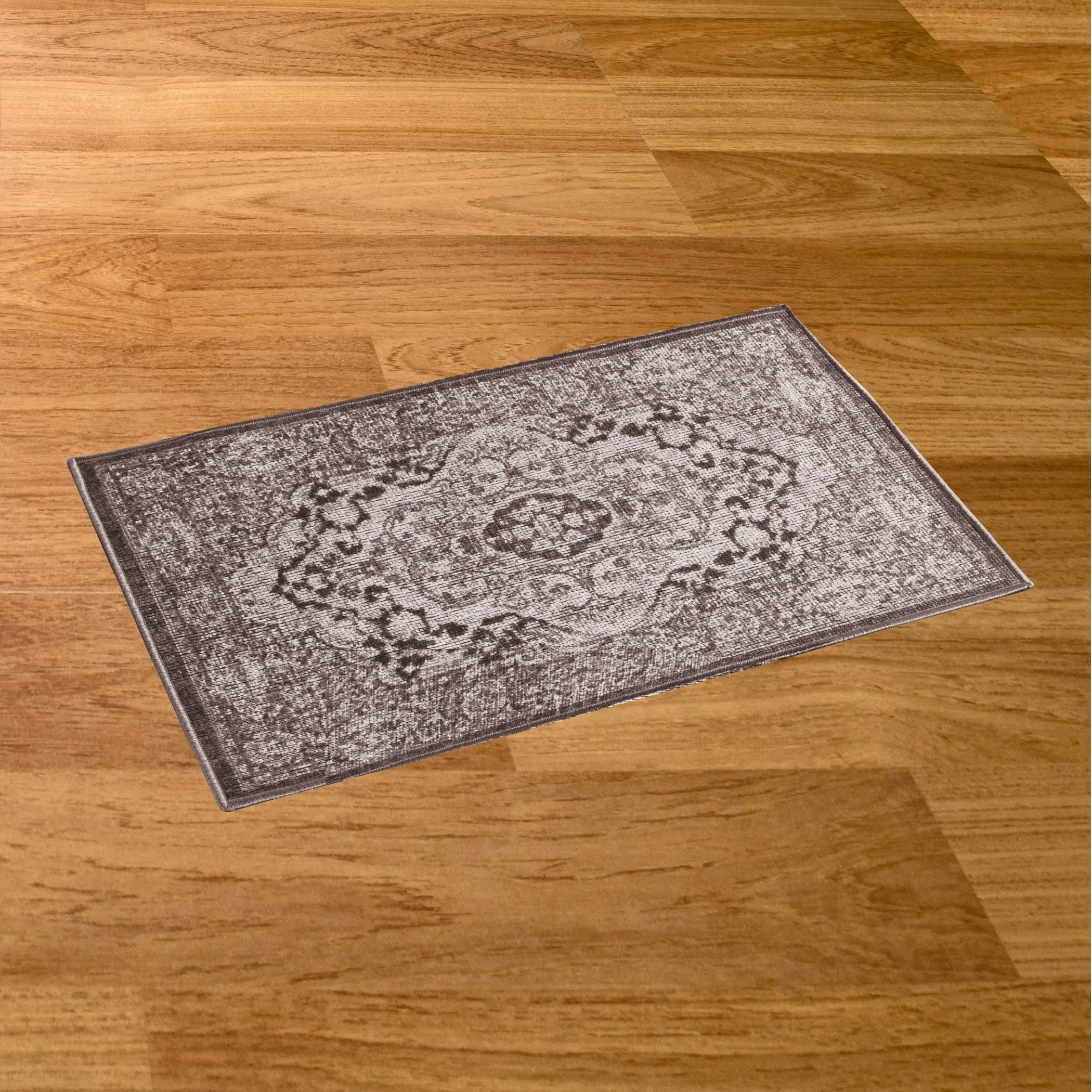 Classic Medallion Design Skid-Resistant Accent Rug